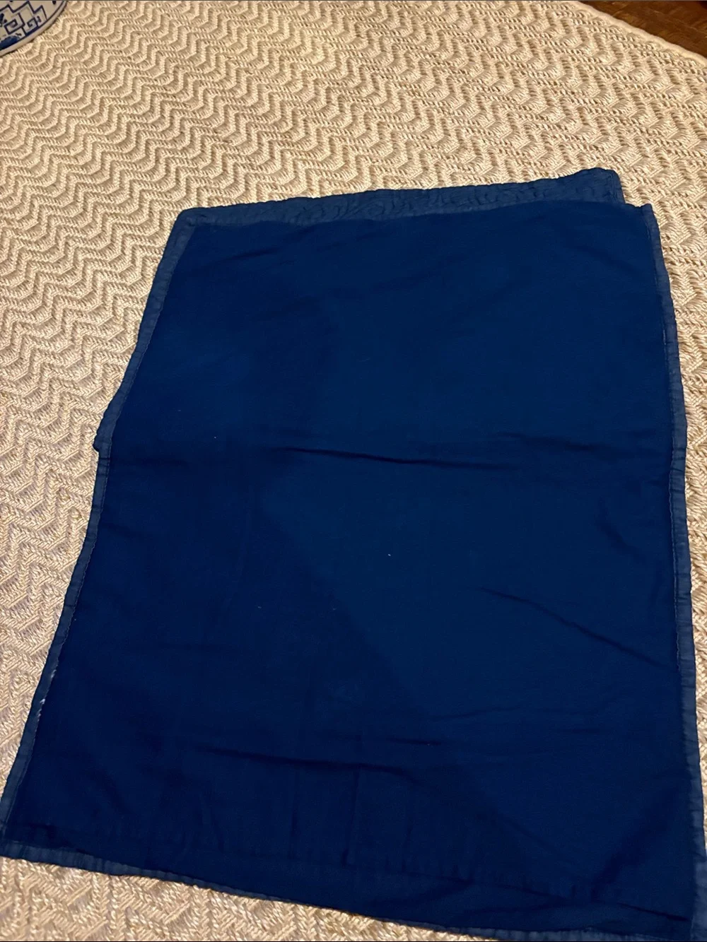 Navy Blue Quilted pillow shams (2)